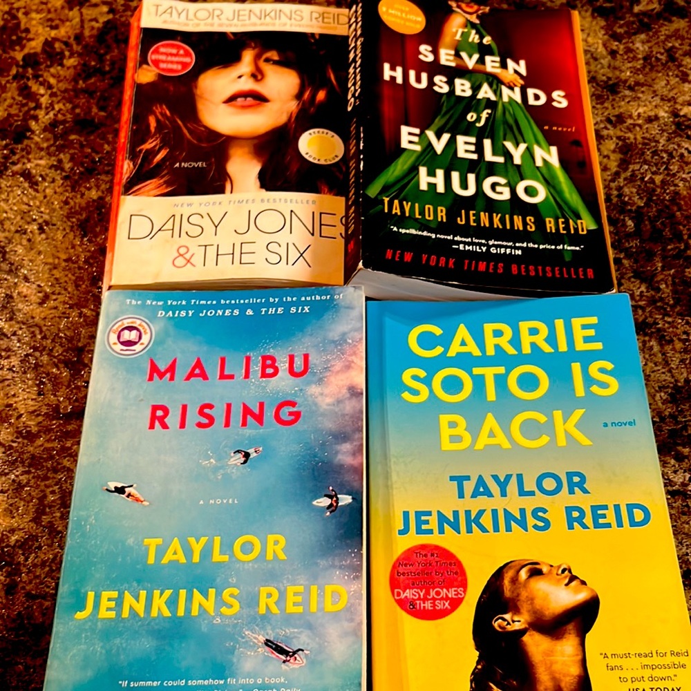 Seven Husbands of Evelyn Hugo, Daisy Jones & the Six, Malibu Rising, Carrie Soto